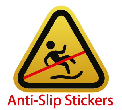 icon showing that the floor decal is covered with a non-slip treatment icon showing that the floor decal is covered with a non-slip treatment