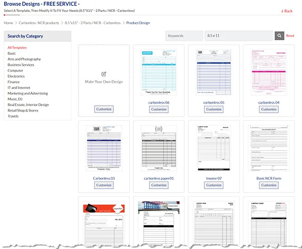 Examples of customizable forms available to you at no charge
