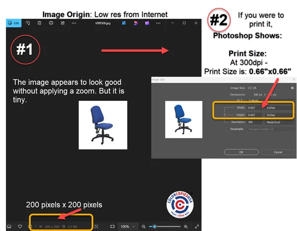 Small 200 by 200 pixel image of a chair that looks acceptable at its original small size on screen