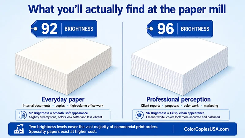 Paper Brightness 92 vs 96 vs 100: Which One Do You Need?