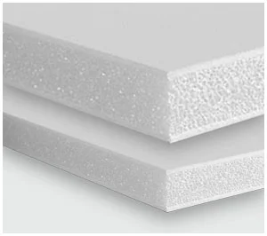 this is a picture of foam board. It clearly shows the 3 layers of which the board is made