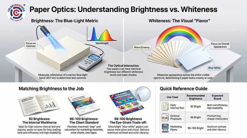 Paper Brightness 92 vs 96 vs 100: Which One Do You Need?
