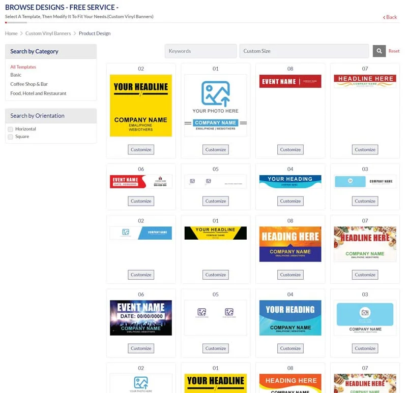 example of predesigned vinyl banners that you can make your own using the online design tools example of predesigned vinyl banners that you can make your own using the online design tools